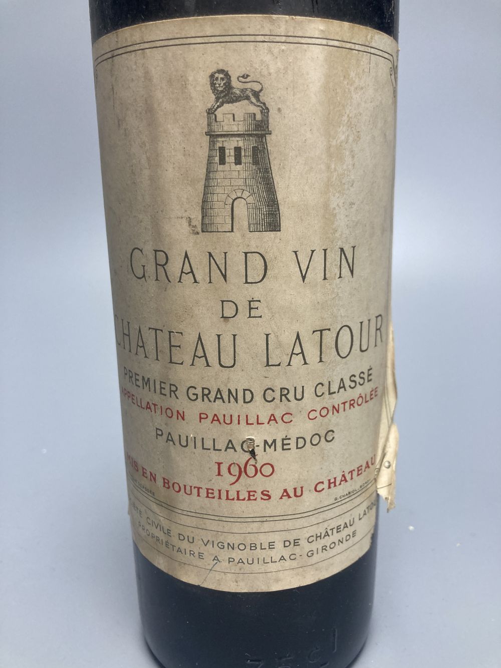 One bottle of Chateau Latour 1960